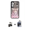MARSİLYAN™- Galaxy S24 Kılıf Siluet Modern Özel Seri - Siyah Vanessa Magic Cam + Gold PVD Metal Kamera Lens