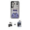 MARSİLYAN™- Galaxy S24 Kılıf Siluet Modern Özel Seri - Siyah Vanessa Magic Cam + PVD Metal Kamera Lens - SH