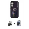 MARSİLYAN™- Galaxy S24 Kılıf Siluet Modern Özel Seri - Siyah Vanessa Magic Cam + Titan Gri PVD Metal Kamera Lens
