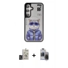 MARSİLYAN™- Galaxy S24 Kılıf Siluet Modern Özel Seri - Siyah Vanessa Magic Hayalet Cam + Bilvis Titan Kamera Lens - DNMR