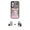 MARSİLYAN™- Galaxy S24 Kılıf Siluet Modern Özel Seri - Siyah Vanessa Magic Hayalet Cam + Bilvis Titan Kamera Lens - GD