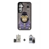 MARSİLYAN™- Galaxy S24 Kılıf Siluet Modern Özel Seri - Siyah Vanessa Magic Hayalet Cam + Bilvis Titan Kamera Lens - GD