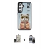 MARSİLYAN™- Galaxy S24 Kılıf Siluet Modern Özel Seri - Siyah Vanessa Magic Hayalet Cam + Bilvis Titan Kamera Lens - GD