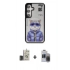 MARSİLYAN™- Galaxy S24 Kılıf Siluet Modern Özel Seri - Siyah Vanessa Magic Hayalet Cam + Bilvis Titan Kamera Lens - GD