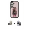MARSİLYAN™- Galaxy S24 Kılıf Siluet Modern Özel Seri - Siyah Vanessa Magic Hayalet Cam + Bilvis Titan Kamera Lens - GD
