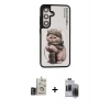 MARSİLYAN™- Galaxy S24 Kılıf Siluet Modern Özel Seri - Siyah Vanessa Magic Hayalet Cam + Bilvis Titan Kamera Lens - GD