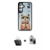 MARSİLYAN™- Galaxy S24 Kılıf Siluet Modern Özel Seri - Siyah Vanessa Magic Hayalet Cam + Kamera Lens Koruma Cam - SF