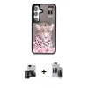 MARSİLYAN™- Galaxy S24 Kılıf Siluet Modern Özel Seri - Siyah Vanessa Magic Hayalet Cam + PVD Metal Kamera Lens - DNMR