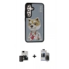MARSİLYAN™- Galaxy S24 Kılıf Siluet Modern Özel Seri - Siyah Vanessa Magic Hayalet Cam + PVD Metal Kamera Lens - DNMR