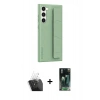 MARSİLYAN™- Galaxy S24 Kılıf Vadi Asil Serisi - Şeffaf 360 Full Body Arka Koruyucu + Kamera Lens Koruma Cam - SF