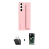 MARSİLYAN™- Galaxy S24 Kılıf Vadi Asil Serisi - Şeffaf 360 Full Body Arka Koruyucu + Kamera Lens Koruma Cam - SF