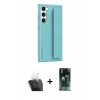 MARSİLYAN™- Galaxy S24 Kılıf Vadi Asil Serisi - Şeffaf 360 Full Body Arka Koruyucu + Kamera Lens Koruma Cam - SF