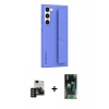 MARSİLYAN™- Galaxy S24 Kılıf Vadi Asil Serisi - Siyah 360 Mat Full Body Arka Koruyucu + PVD Metal Kamera Lens - DNMR