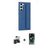 MARSİLYAN™- Galaxy S24 Kılıf Vadi Asil Serisi - Siyah 360 Mat Full Body Arka Koruyucu + PVD Metal Kamera Lens - DNMR