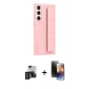 MARSİLYAN™- Galaxy S24 Kılıf Vadi Asil Serisi - Siyah 3D Antistatik Mat Seramik Nano Ekran Koruyucu + PVD Metal Kamera Lens - SH