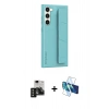 MARSİLYAN™- Galaxy S24 Kılıf Vadi Asil Serisi - Siyah 3D Antistatik Seramik Nano Ekran Koruyucu + PVD Metal Kamera Lens - SH
