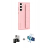 MARSİLYAN™- Galaxy S24 Kılıf Vadi Asil Serisi - Siyah 3D Antistatik Seramik Nano Ekran Koruyucu + PVD Metal Kamera Lens - SH