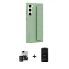 MARSİLYAN™- Galaxy S24 Kılıf Vadi Asil Serisi - Siyah 6D Antistatik Mat Seramik Hayalet Nano Ekran Koruyucu + PVD Metal Kamera Lens - GD