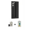 MARSİLYAN™- Galaxy S24 Kılıf Vadi Asil Serisi - Siyah Polymer Nano Ekran Koruyucu + Bilvis Titan Kamera Lens - DNMR
