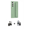 MARSİLYAN™- Galaxy S24 Kılıf Vadi Asil Serisi - Siyah Vanessa Magic Hayalet Cam + PVD Metal Kamera Lens - DNMR
