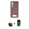 MARSİLYAN™- Galaxy S24 Kılıf Vadi Klasik Serisi - Şeffaf 360 Full Body Arka Koruyucu + Kamera Lens Koruma Cam - SF