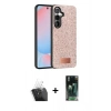 MARSİLYAN™- Galaxy S24 Kılıf Vadi Klasik Serisi - Şeffaf 360 Full Body Arka Koruyucu + Kamera Lens Koruma Cam - SF
