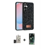 MARSİLYAN™- Galaxy S24 Kılıf Vadi Klasik Serisi - Siyah 360 Mat Full Body Arka Koruyucu + Bilvis Titan Kamera Lens - SH