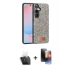 MARSİLYAN™- Galaxy S24 Kılıf Vadi Klasik Serisi - Siyah 3D Antistatik Mat Seramik Nano Ekran Koruyucu + Kamera Lens Koruma Cam - SF