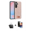 MARSİLYAN™- Galaxy S24 Kılıf Vadi Klasik Serisi - Siyah 3D Antistatik Mat Seramik Nano Ekran Koruyucu + Kamera Lens Koruma Cam - SF