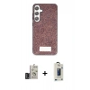 MARSİLYAN™- Galaxy S24 Kılıf Vadi Klasik Serisi - Siyah Bilvis Hayalet Cam Ekran Koruyucu + Bilvis Titan Kamera Lens - DNMR