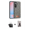 MARSİLYAN™- Galaxy S24 Kılıf Vadi Klasik Serisi - Siyah Bilvis Hayalet Cam Ekran Koruyucu + Kamera Lens Koruma Cam - SF