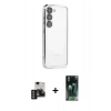 MARSİLYAN™- Galaxy S24 Kılıf Vadi Minimal - Şeffaf 360 Full Body Arka Koruyucu + PVD Metal Kamera Lens - GD