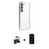 MARSİLYAN™- Galaxy S24 Kılıf Vadi Minimal - Siyah 6D Antistatik Mat Seramik Hayalet Nano Ekran Koruyucu + PVD Metal Kamera Lens - GD