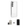 MARSİLYAN™- Galaxy S24 Kılıf Vadi Minimal - Siyah 6D Antistatik Mat Seramik Hayalet Nano Ekran Koruyucu + Bilvis Titan Kamera Lens - TMGI