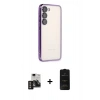 MARSİLYAN™- Galaxy S24 Kılıf Vadi Minimal - Siyah 6D Antistatik Mat Seramik Hayalet Nano Ekran Koruyucu + PVD Metal Kamera Lens - GD