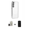 MARSİLYAN™- Galaxy S24 Kılıf Vadi Minimal - Siyah 6D Antistatik Mat Seramik Hayalet Nano Ekran Koruyucu + Bilvis Titan Kamera Lens - GD