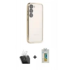 MARSİLYAN™- Galaxy S24 Kılıf Vadi Minimal - Siyah Polymer Nano Ekran Koruyucu + Kamera Lens Koruma Cam - SF