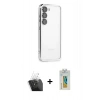 MARSİLYAN™- Galaxy S24 Kılıf Vadi Minimal - Siyah Polymer Nano Ekran Koruyucu + Kamera Lens Koruma Cam - SF