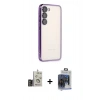 MARSİLYAN™- Galaxy S24 Kılıf Vadi Minimal - Siyah Vanessa Magic Cam + Bilvis Titan Kamera Lens - GD