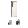 MARSİLYAN™- Galaxy S24 Kılıf Vadi Minimal - Siyah Vanessa Magic Cam + Bilvis Titan Kamera Lens - TMGI