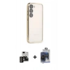 MARSİLYAN™- Galaxy S24 Kılıf Vadi Minimal - Siyah Vanessa Magic Cam + PVD Metal Kamera Lens - GD