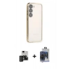 MARSİLYAN™- Galaxy S24 Kılıf Vadi Minimal - Siyah Vanessa Magic Cam + PVD Metal Kamera Lens - SH