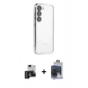 MARSİLYAN™- Galaxy S24 Kılıf Vadi Minimal - Siyah Vanessa Magic Cam + PVD Metal Kamera Lens - SH