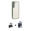 MARSİLYAN™- Galaxy S24 Kılıf Vadi Minimal - Siyah Vanessa Magic Cam + PVD Metal Kamera Lens - SH