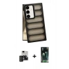 MARSİLYAN™- Galaxy S24 Kılıf Yadigar Doku Özel Seri - Şeffaf 360 Full Body Arka Koruyucu + PVD Metal Kamera Lens - SH