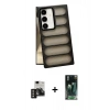 MARSİLYAN™- Galaxy S24 Kılıf Yadigar Doku Özel Seri - Siyah 360 Mat Full Body Arka Koruyucu + PVD Metal Kamera Lens - GD
