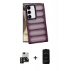 MARSİLYAN™- Galaxy S24 Kılıf Yadigar Doku Özel Seri - Siyah 6D Antistatik Mat Seramik Hayalet Nano Ekran Koruyucu + PVD Metal Kamera Lens - TNGI
