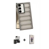 MARSİLYAN™- Galaxy S24 Kılıf Yadigar Doku Özel Seri - Siyah Bilvis 3D Cam Ekran Koruyucu + PVD Metal Kamera Lens - TNGI