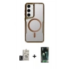 MARSİLYAN™- Galaxy S24 Kılıf Yadigar Klasik Özel Seri - Siyah 360 Mat Full Body Arka Koruyucu + Bilvis Titan Kamera Lens - TMGI