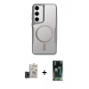 MARSİLYAN™- Galaxy S24 Kılıf Yadigar Klasik Özel Seri - Siyah 360 Mat Full Body Arka Koruyucu + Bilvis Titan Kamera Lens - TMGI